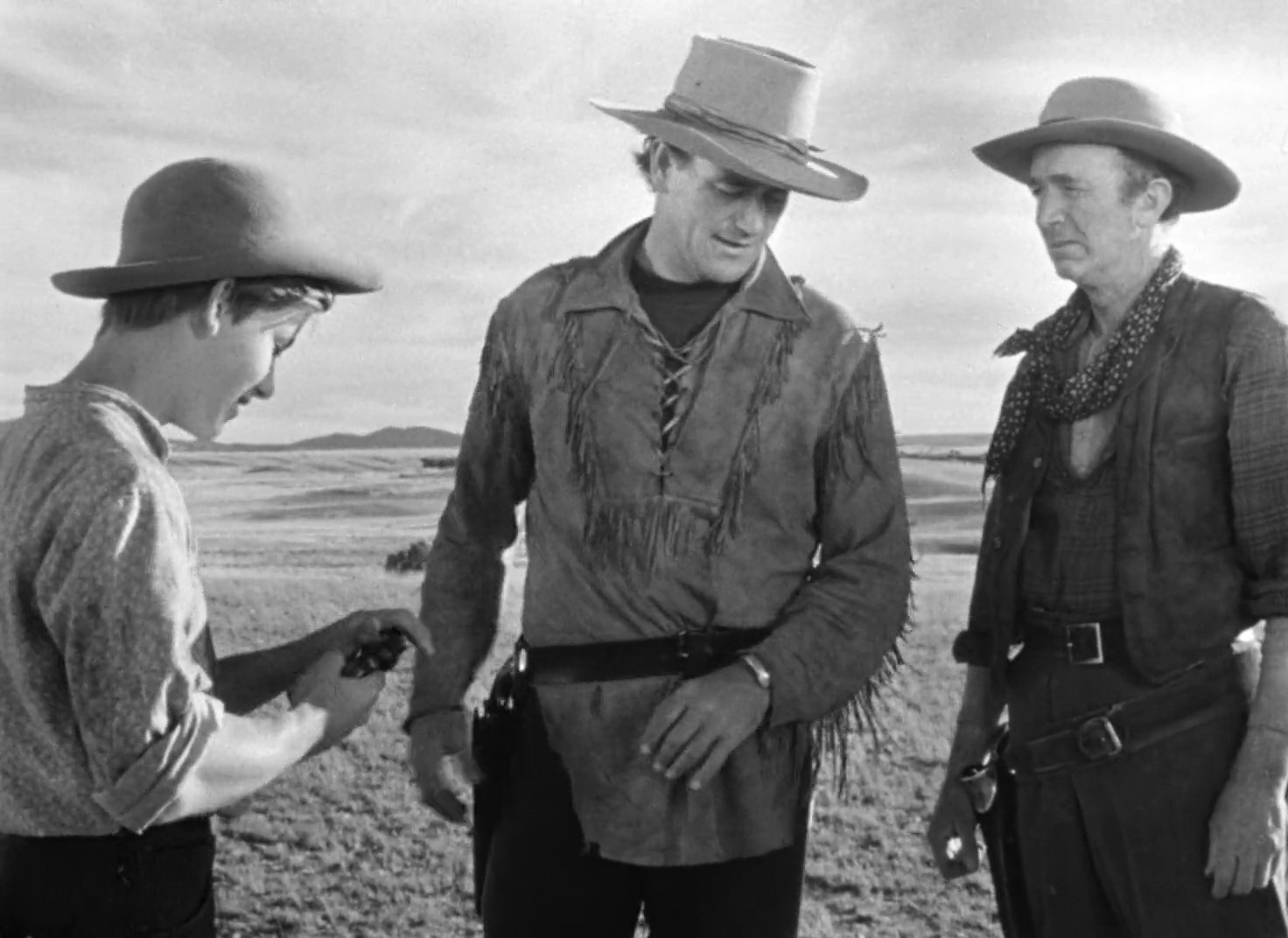 what is the brand that tom dunson john wayne draws at the end of red river 1948