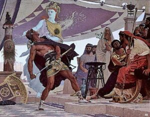 what sets off the quarrel between achilles and agamemnon at the beginning of homers the iliad ninth century b c