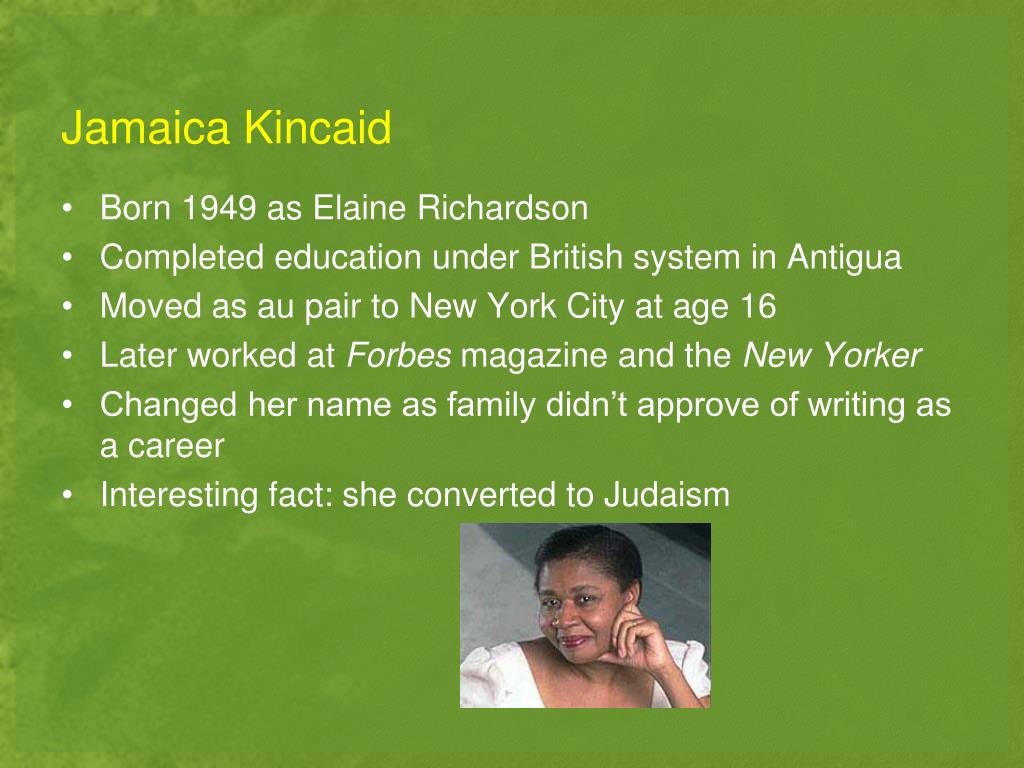 where was novelist jamaica kincaid born