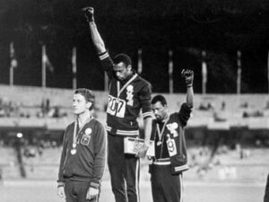 who were the athletes who raised their fists in a black power salute at the 1968 summer olympics